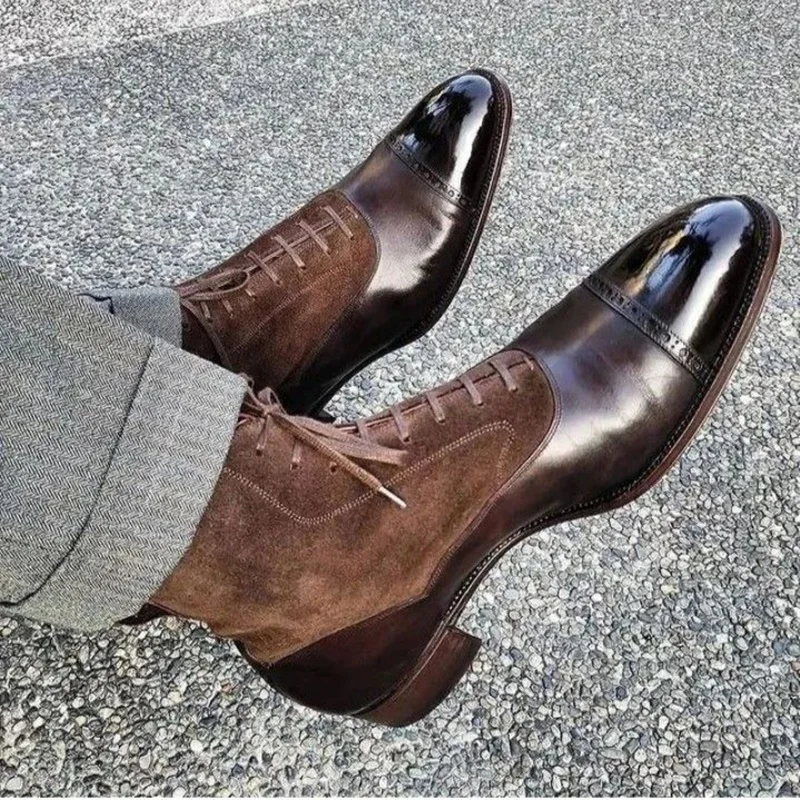 Brown Patchwork Shallow Men Shoes Men's Dress Shoes Shallow Boots High Quality Party Shoes Fashion Big Size 47 Zapatillas Mujer
Brown Patchwork Shallow Men Shoes Men's Dress Shoes Shallow Boots High Quality Party Shoes Fashion Big Size 47 Zapatillas Mujer
