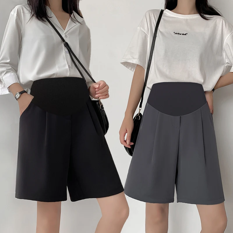 Summer Cool Drooping Suits Shorts for Maternity Wide Leg Loose Straight High Waist Belly Half Pants for Pregnancy Women Casual
Summer Cool Drooping Suits Shorts for Maternity Wide Leg Loose Straight High Waist Belly Half Pants for Pregnancy Women Casual