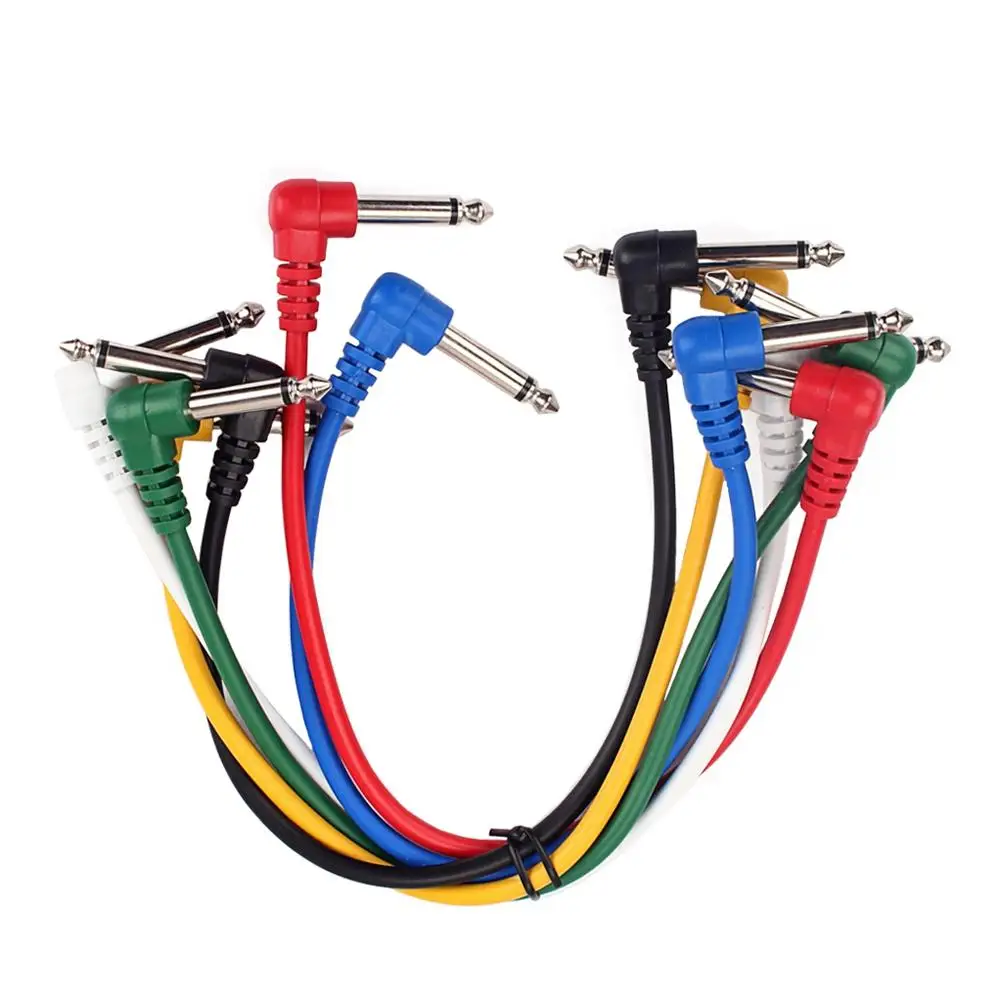 6 PCS Guitar Patch Cables Cords Guitar Pedal Connector Cables Leads with 1/4 inch 6.35mm Right Angle Plugs For Guit
6 PCS Guitar Patch Cables Cords Guitar Pedal Connector Cables Leads with 1/4 inch 6.35mm Right Angle Plugs For Guit