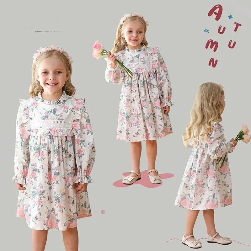 2025 New Spring Kids Princess Dresses Long Sleeved Cotton Flower Print 2-7Yrs Girl Party Dress Children Clothes Sister Dress
2025 New Spring Kids Princess Dresses Long Sleeved Cotton Flower Print 2-7Yrs Girl Party Dress Children Clothes Sister Dress