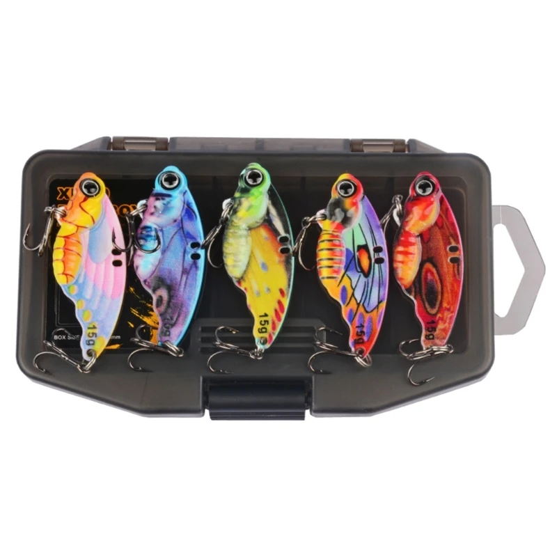 5Pcs Metal Spinner Fishing Hard Baits VIB Vibration Spoon Lure Fishing Tackle
5Pcs Metal Spinner Fishing Hard Baits VIB Vibration Spoon Lure Fishing Tackle