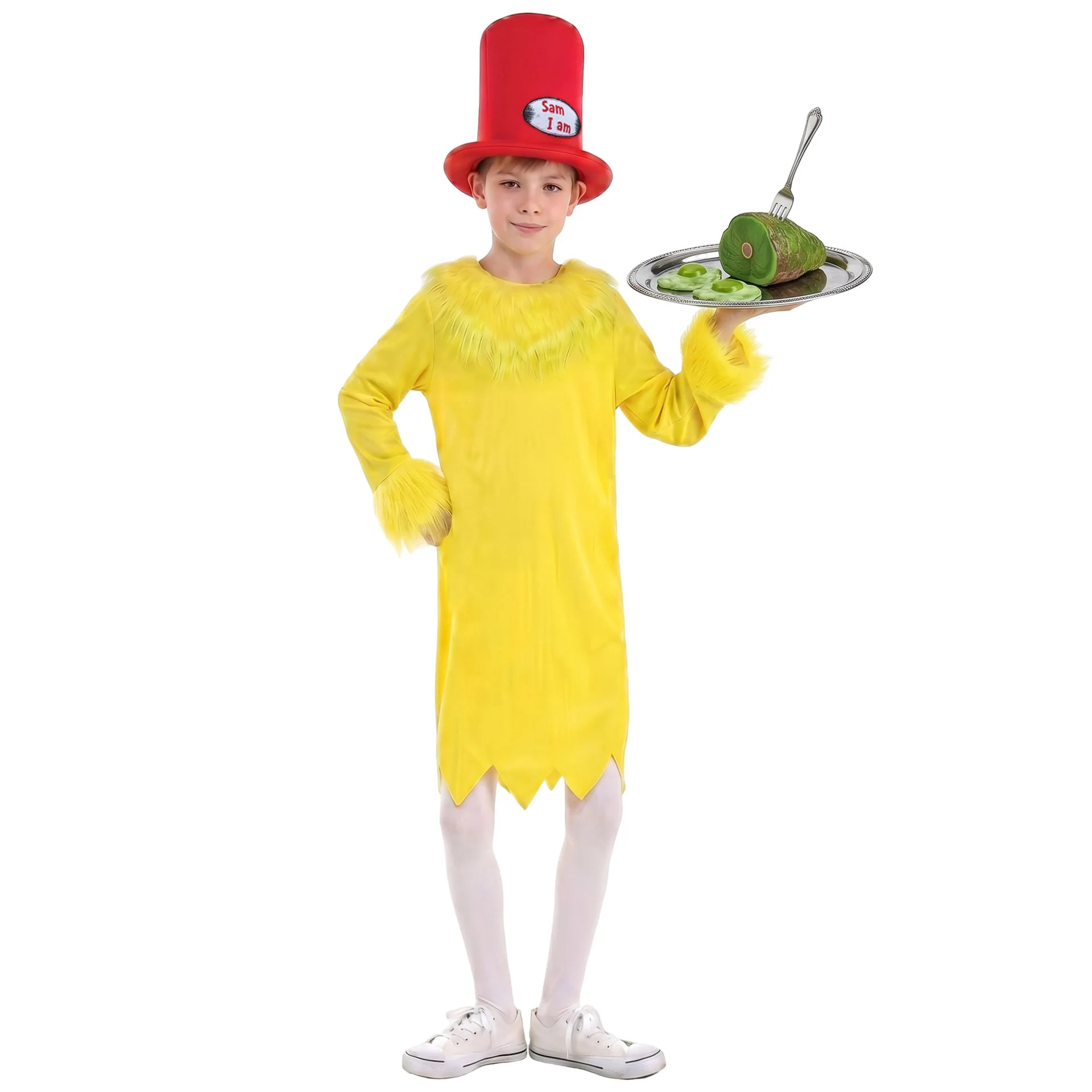 Halloween Children's SamIAm Cosplay Costume Dr.Seuss Green Eggs And Ham Funny Party Performance Clothes Polyester Fiber
Halloween Children's SamIAm Cosplay Costume Dr.Seuss Green Eggs And Ham Funny Party Performance Clothes Polyester Fiber