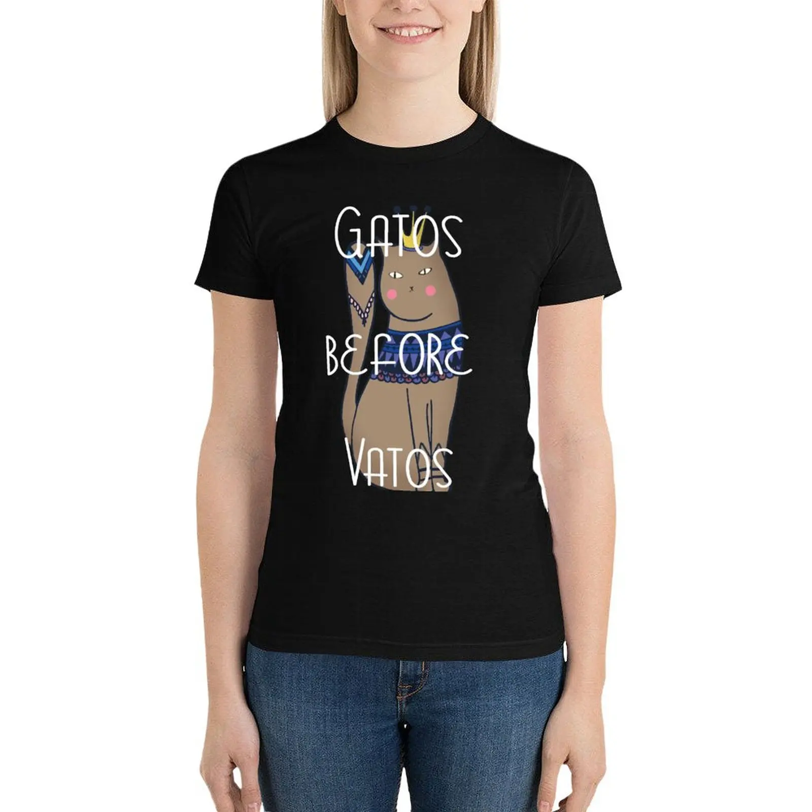 Gatos before Vatos T-Shirt Female clothing summer clothes cute clothes cute t-shirts for Women
Gatos before Vatos T-Shirt Female clothing summer clothes cute clothes cute t-shirts for Women