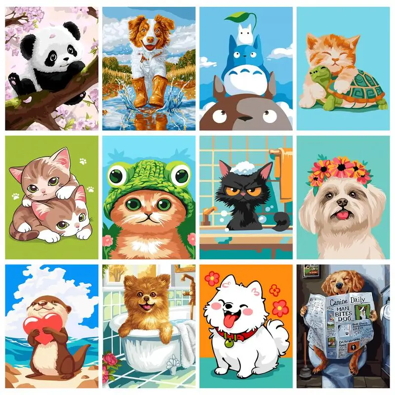 GATYZTORY Painting By Numbers Cartoon Cat DIY Pictures By Number Kits Drawing On Canvas Hand Painted Paintings Gift Home Decor
GATYZTORY Painting By Numbers Cartoon Cat DIY Pictures By Number Kits Drawing On Canvas Hand Painted Paintings Gift Home Decor