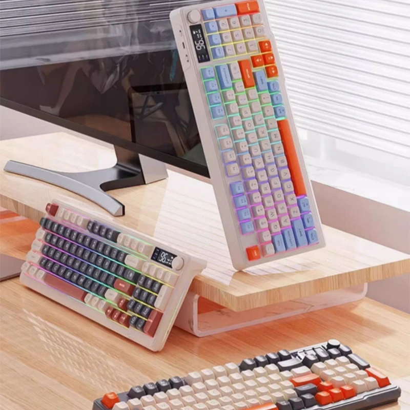 M96 Wireless Bluetooth Keyboard Bluetooth 5.0/2.4 Wireless Multifunctional Display PBT Keycap Gamer Mechanical Keyboard Gifts
M96 Wireless Bluetooth Keyboard Bluetooth 5.0/2.4 Wireless Multifunctional Display PBT Keycap Gamer Mechanical Keyboard Gifts