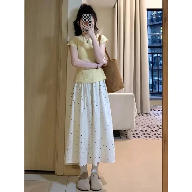 Dots Bustier Skirts Female Summer High Waist A-line Thin Medium-length French Women Skirt Soft Breathable Spring Skirt Versatile
Dots Bustier Skirts Female Summer High Waist A-line Thin Medium-length French Women Skirt Soft Breathable Spring Skirt Versatile