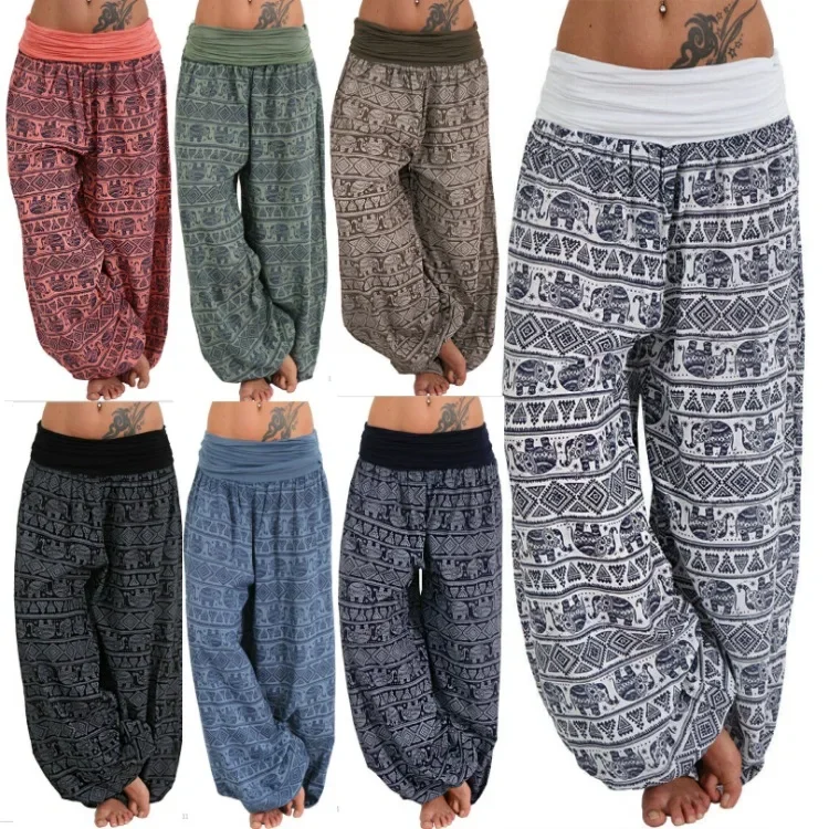 Women Pants 2023 Summer Elastic Waist Pleated Casual Vintage Printing Ladies Wide Leg Trousers Streetwear Femme Loose Pants
Women Pants 2023 Summer Elastic Waist Pleated Casual Vintage Printing Ladies Wide Leg Trousers Streetwear Femme Loose Pants