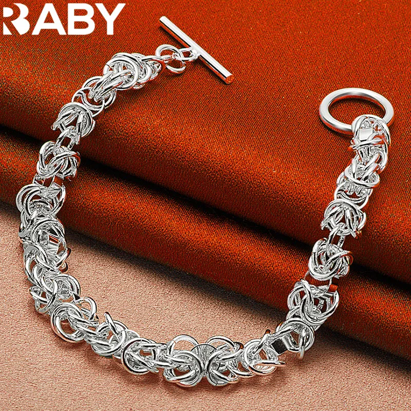 URBABY 925 Sterling Silver Many Circle Chain Bracelet For Women Men Fashion Wedding Engagement Party Charms Jewelry Accessories
URBABY 925 Sterling Silver Many Circle Chain Bracelet For Women Men Fashion Wedding Engagement Party Charms Jewelry Accessories