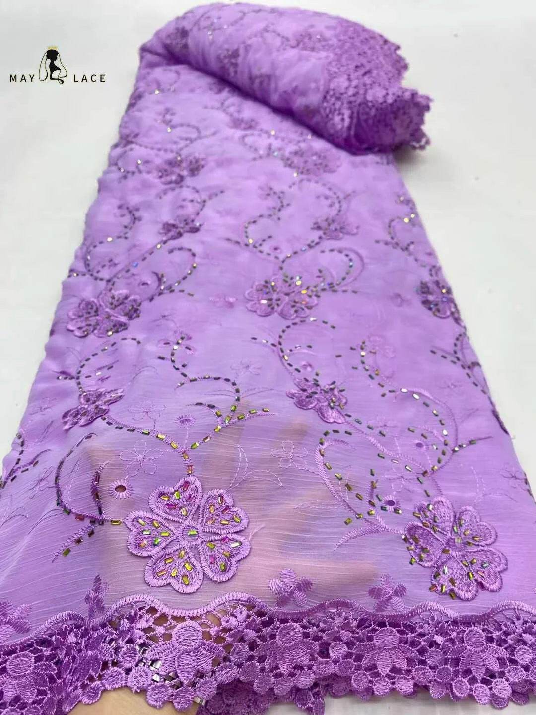 African Chiffon with stones 2026 high quality embroidery african french chiffon guipure lace fabric Nigeirian for party dress
African Chiffon with stones 2026 high quality embroidery african french chiffon guipure lace fabric Nigeirian for party dress