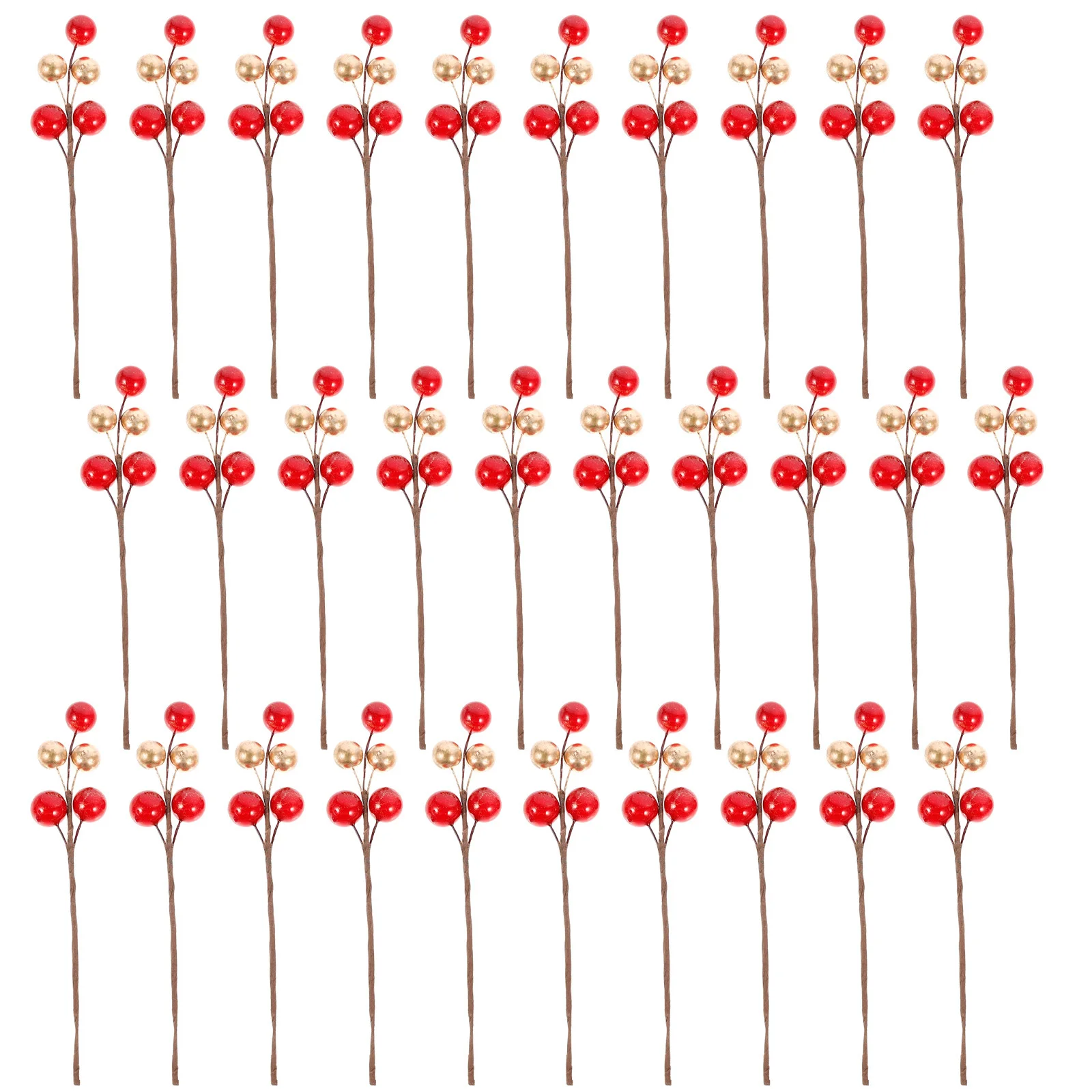 30Pcs Artificial Red Golden Berry Stems Simulation Berry Branch Christmas Tree Garland Decoration Flower Arrangement Material 
30Pcs Artificial Red Golden Berry Stems Simulation Berry Branch Christmas Tree Garland Decoration Flower Arrangement Material
