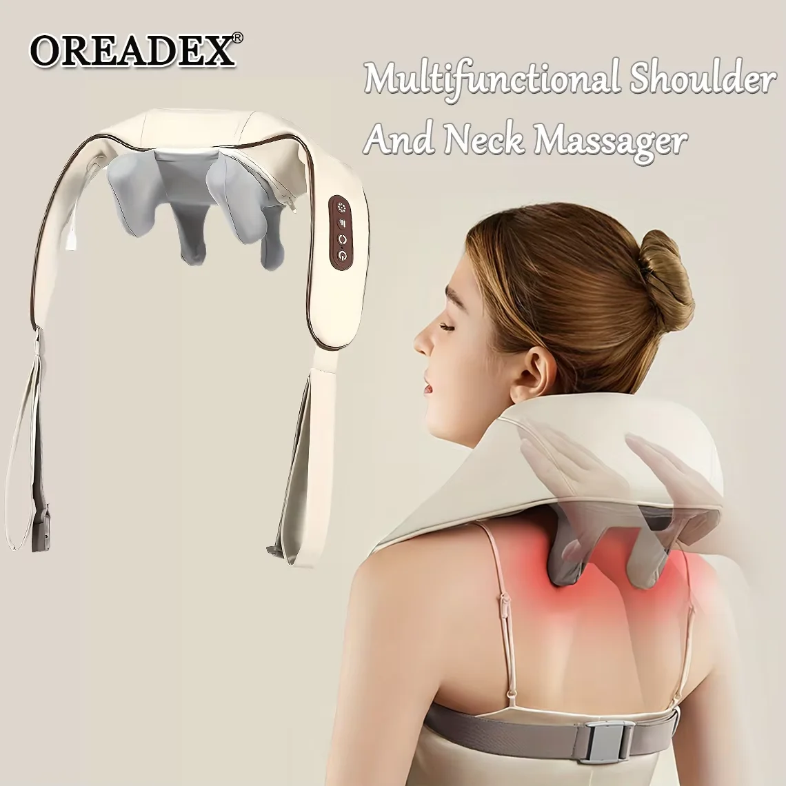 Full Body Wireless Neck And Shoulder Massager Trapezius Heating Kneading Deep Massage Adjustable Cervical Massager Shawl
Full Body Wireless Neck And Shoulder Massager Trapezius Heating Kneading Deep Massage Adjustable Cervical Massager Shawl