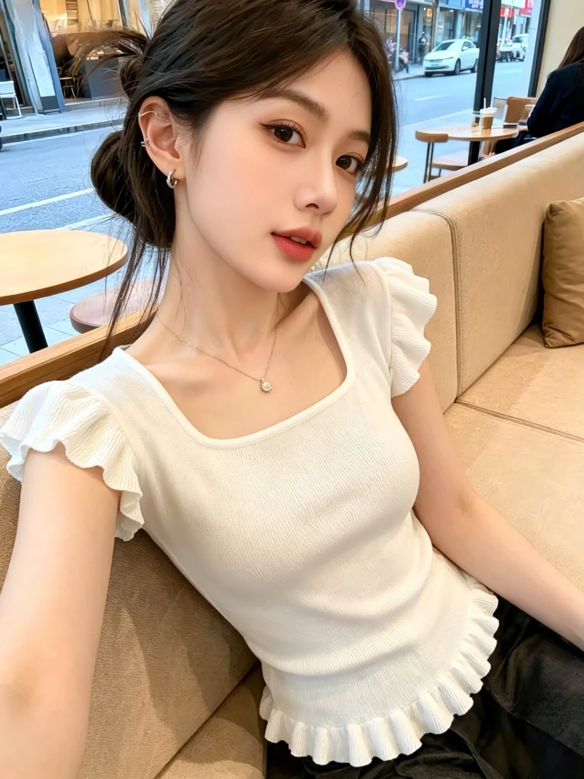 Sweet Style Knitted Sweater Women's Summer New Self-Keeping Model Slimming Top with Lace Sleeves Korean Version Slim Fit
Sweet Style Knitted Sweater Women's Summer New Self-Keeping Model Slimming Top with Lace Sleeves Korean Version Slim Fit