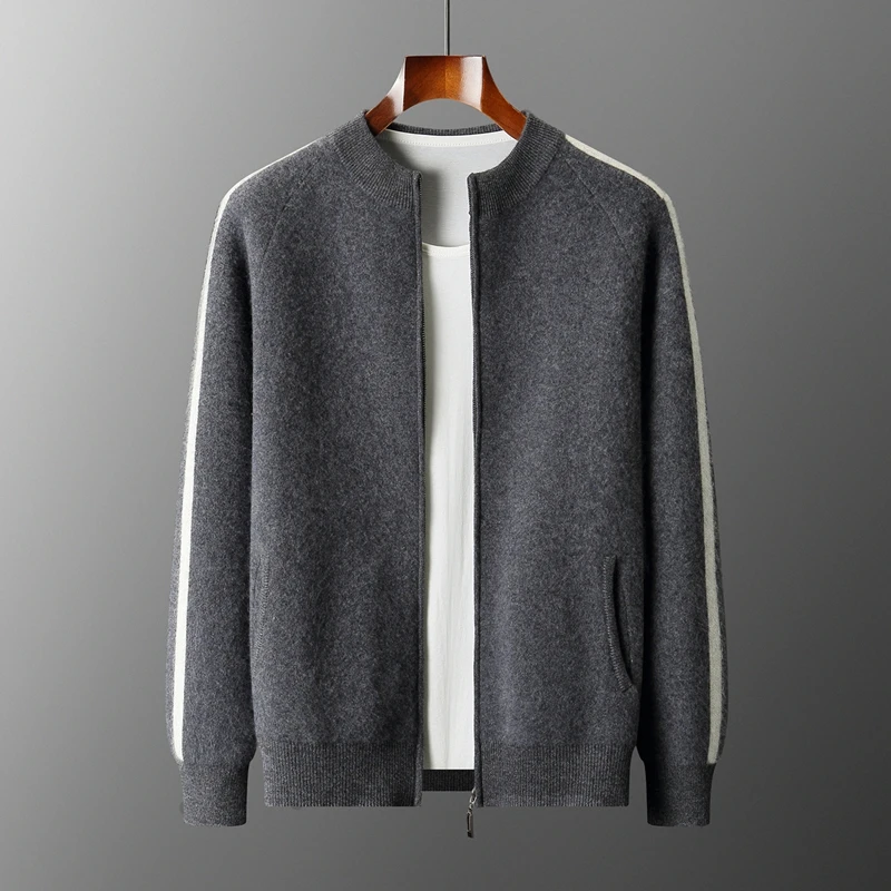 Casual Autumn Winter Thick Warm Men 100% Merino Wool Sweater Knit O-neck Zipper Cardigan Jacket Color Block New Man Wool Sweater
Casual Autumn Winter Thick Warm Men 100% Merino Wool Sweater Knit O-neck Zipper Cardigan Jacket Color Block New Man Wool Sweater