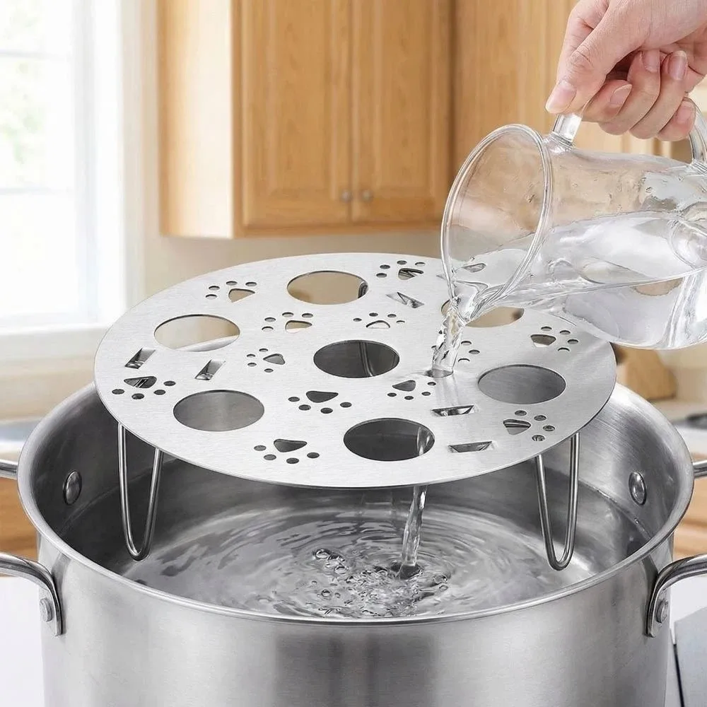 Thickened Stainless Steel Steaming Grid High Foot Stand Round Foldable Steamer Basket Hollow Out Reusable Kitchen Cooking Rack
Thickened Stainless Steel Steaming Grid High Foot Stand Round Foldable Steamer Basket Hollow Out Reusable Kitchen Cooking Rack