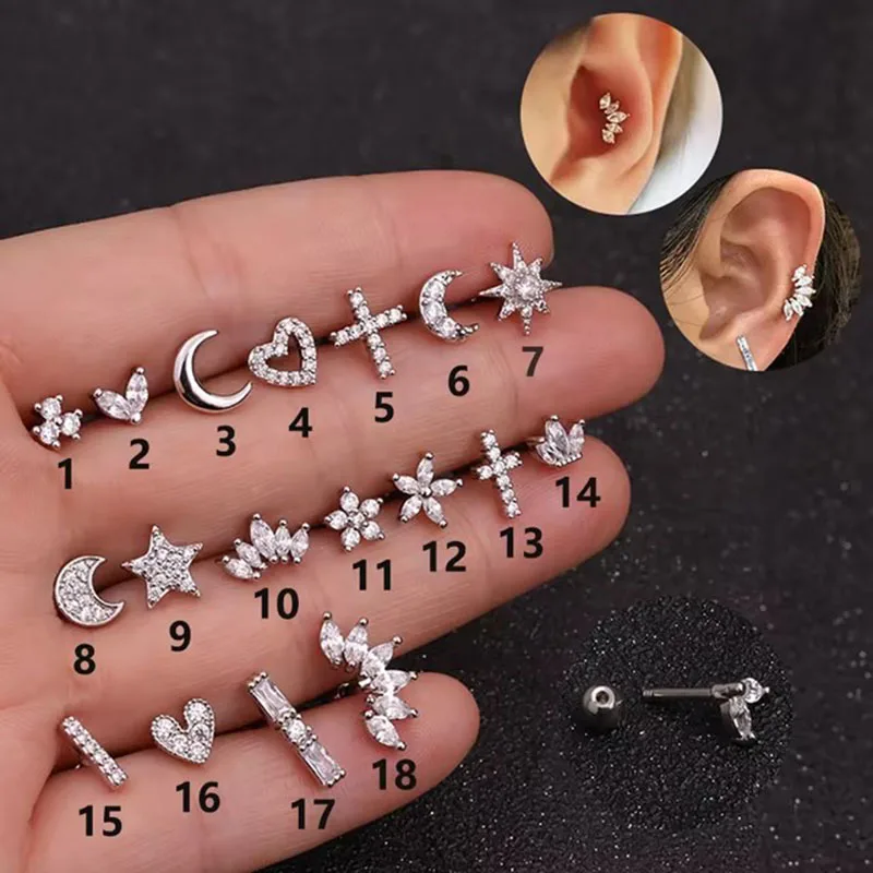 1Piece Gold Color Helix Piercing Stud Earring Women Conch Flat Ear Lobe Piercings Cartilage Tragus Stainless Steel Body Jewelry
1Piece Gold Color Helix Piercing Stud Earring Women Conch Flat Ear Lobe Piercings Cartilage Tragus Stainless Steel Body Jewelry