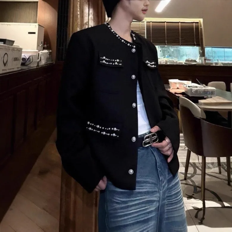 oulder Padded Jaet Casual Versatile Men's Women's High-End Sle Bead Design Comfortable Fit Retro Sle Knitted Sweater
oulder Padded Jaet Casual Versatile Men's Women's High-End Sle Bead Design Comfortable Fit Retro Sle Knitted Sweater