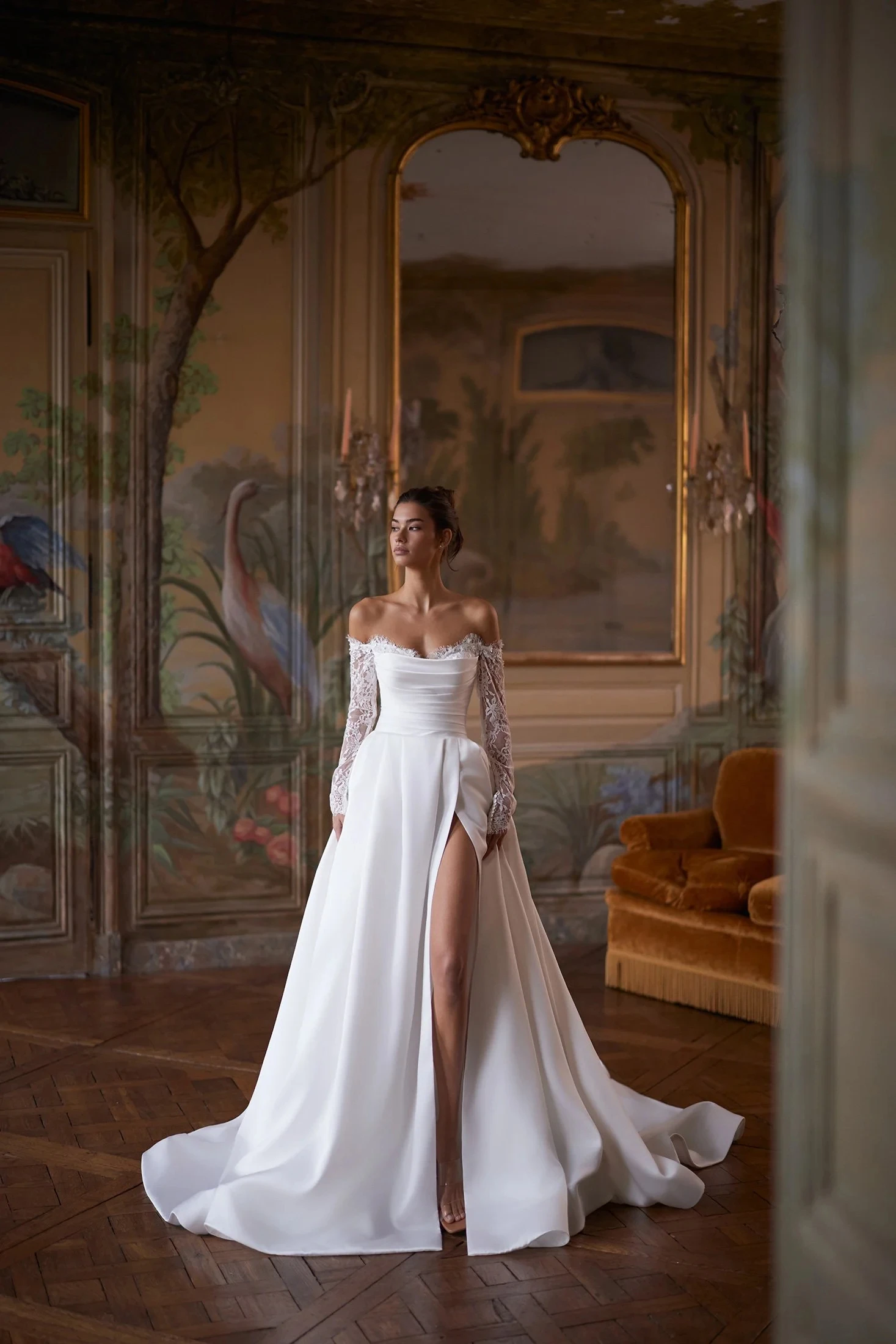 Minimalism Satin Side Slit Wedding Dress Elegant Sweetheart Lace Long Sleeves Bridal Gowns Customized Ruched Vestido De Novia
Minimalism Satin Side Slit Wedding Dress Elegant Sweetheart Lace Long Sleeves Bridal Gowns Customized Ruched Vestido De Novia