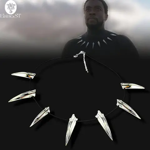 Collar de Pantera Negra de Marvel para hombre, colgante de garra de leopardo, Color dorado y plateado, collar Punk Wakanda 1:1, joyería de tendencia