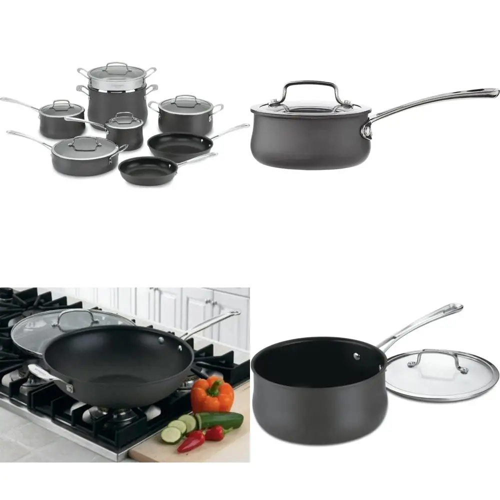 Cuisinart Набор кухонной посуды из нержавеющей стали с твердым анодированным контуром, 13 предметов
Cuisinart Набор кухонной посуды из нержавеющей стали с твердым анодированным контуром, 13 предметов