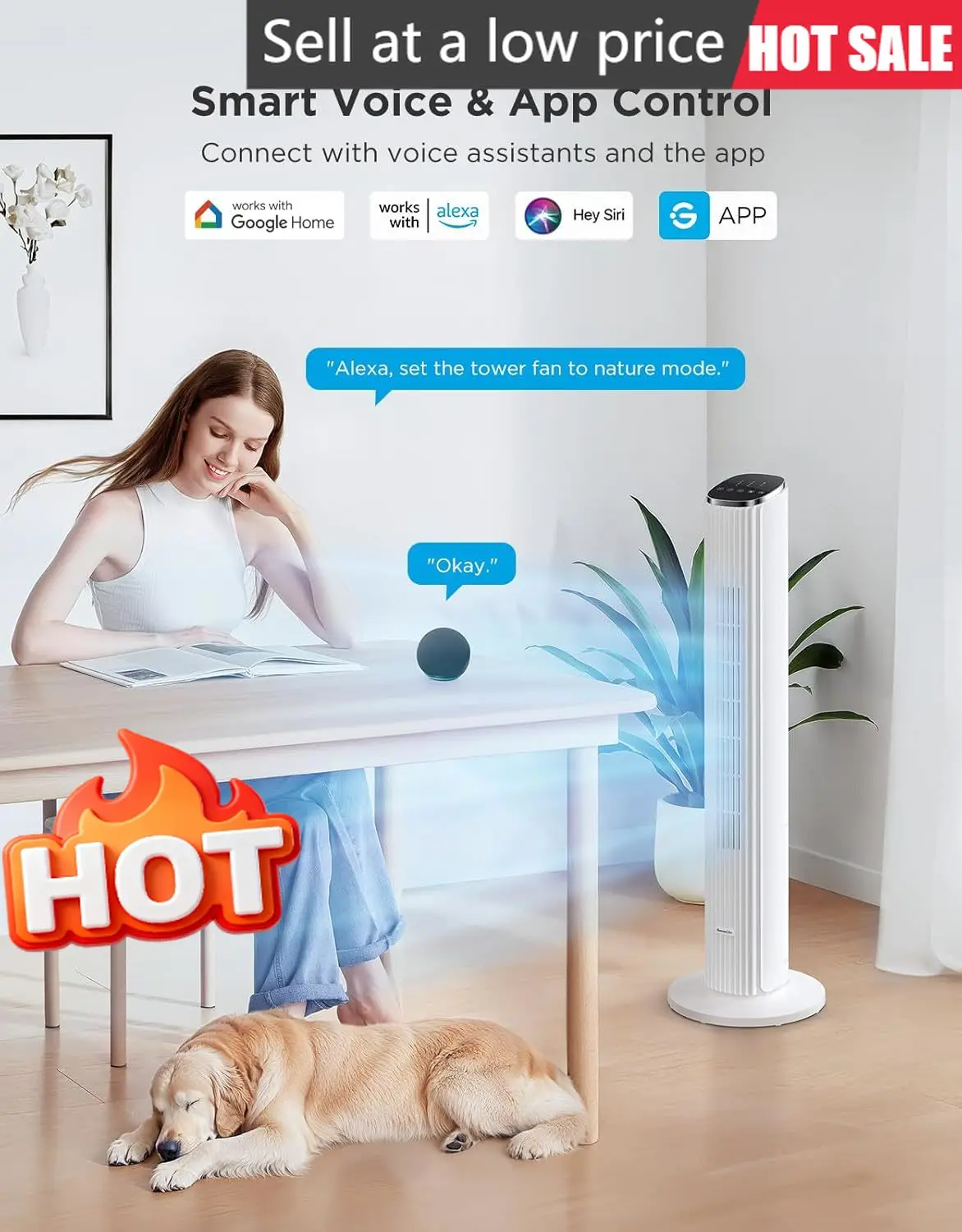 Smart 36 Inch Floor Fan With App Voice Control Temperature Sensor 5 Modes 8 Speeds Quiet Oscillating Bedroom Office Fan 24 Hour
Smart 36 Inch Floor Fan With App Voice Control Temperature Sensor 5 Modes 8 Speeds Quiet Oscillating Bedroom Office Fan 24 Hour