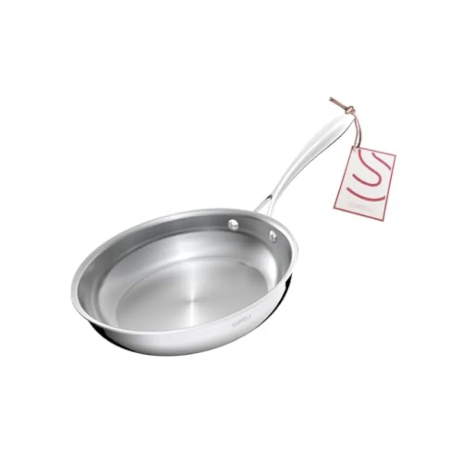 Stainless Steel Frying Pan 5-Ply Stainless Steel Pan Dishwasher and Oven Safe Induction Pan Even Heat Distribution PTFE PFAS an
Stainless Steel Frying Pan 5-Ply Stainless Steel Pan Dishwasher and Oven Safe Induction Pan Even Heat Distribution PTFE PFAS an