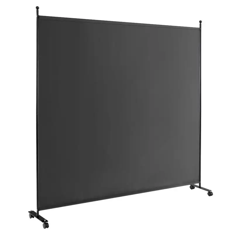 6 Feet Single Panel Rolling Room Divider with Smooth Wheels-Dark Gray
6 Feet Single Panel Rolling Room Divider with Smooth Wheels-Dark Gray