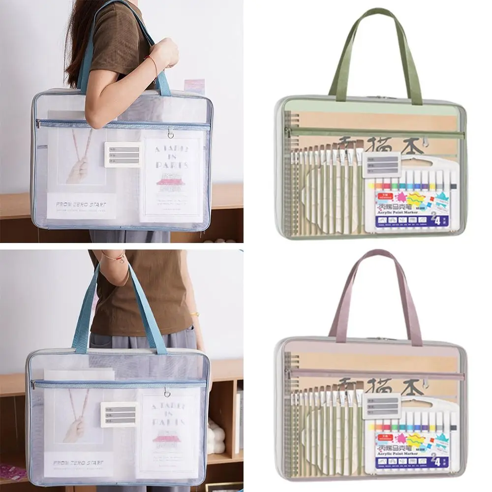 New Nylon Mesh Mesh Zipper Pouch Bag A3 Transparent Transparent File Bag Thickened Portable Document Bag School Office Supplies
New Nylon Mesh Mesh Zipper Pouch Bag A3 Transparent Transparent File Bag Thickened Portable Document Bag School Office Supplies