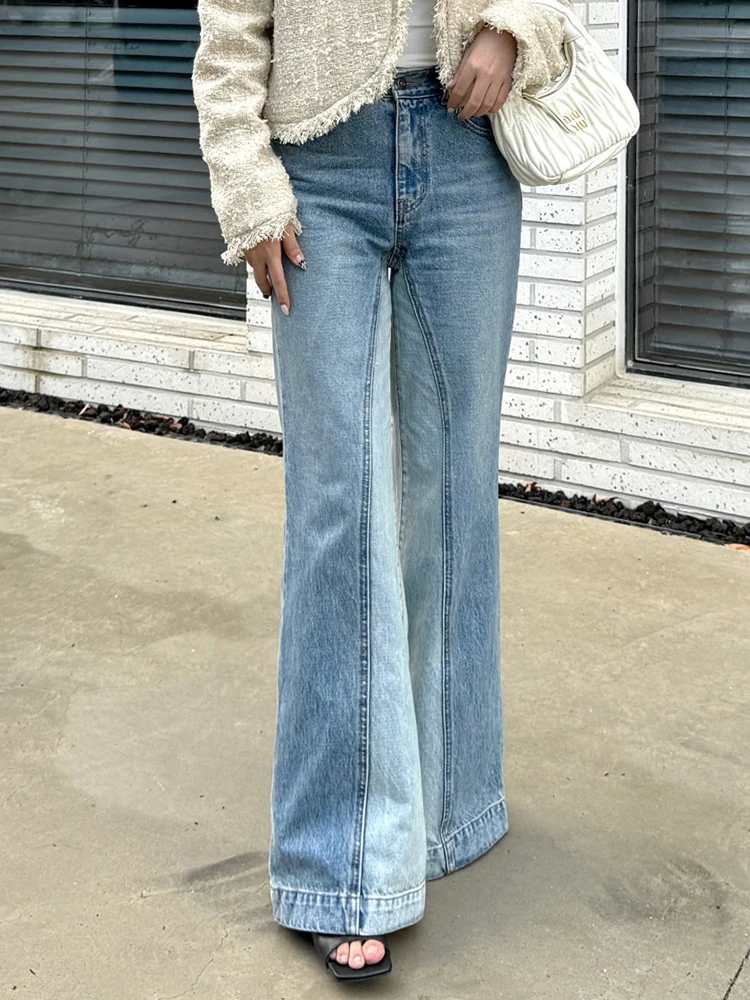 Vintage Light Blue Color Patchwork Jeans Women High Waist Slim-Fit Straight Denim Pants Female Soft Washed Denim Trousers
Vintage Light Blue Color Patchwork Jeans Women High Waist Slim-Fit Straight Denim Pants Female Soft Washed Denim Trousers