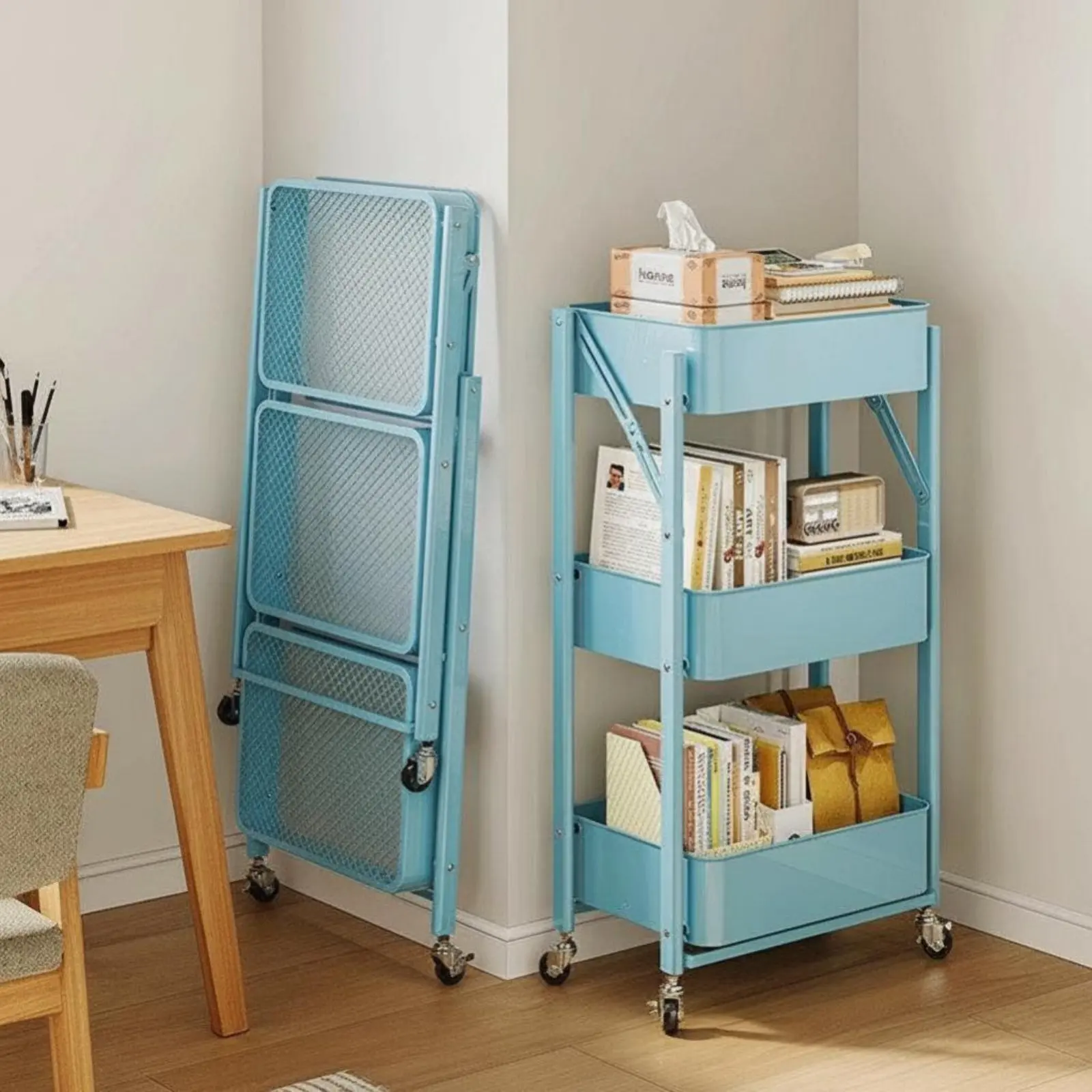 3-Tier Foldable Trolley Wheeled Mobility Utility Trolley Multi-Functional Sturdy Construction for Parents, Bedroom, Kitchen
3-Tier Foldable Trolley Wheeled Mobility Utility Trolley Multi-Functional Sturdy Construction for Parents, Bedroom, Kitchen