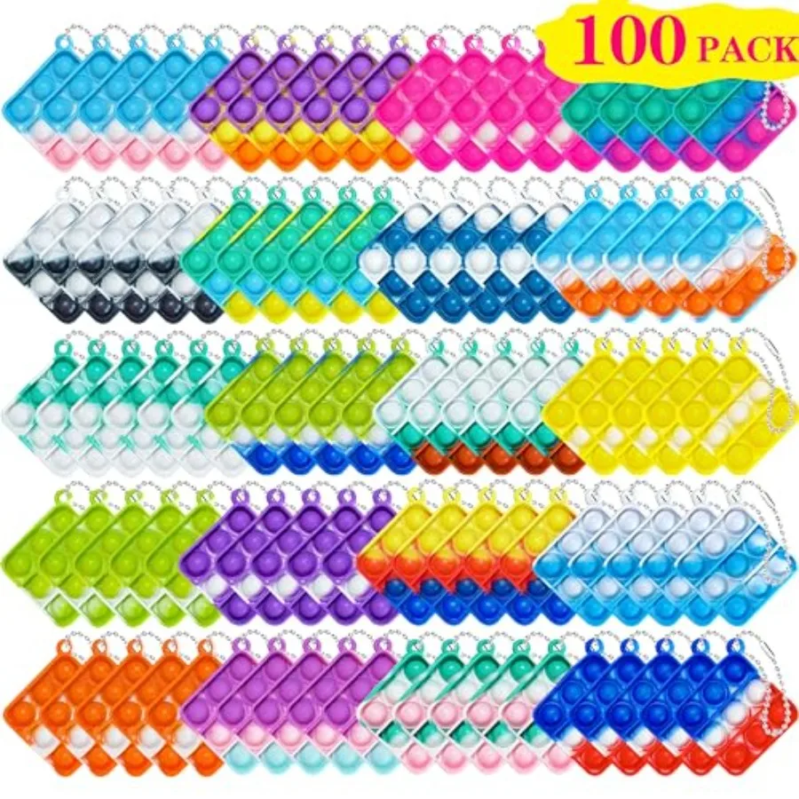100 Pcs Mini Pop Bubble Fidget Toys for Party Favors, Pop Toy Bulk for Party Favor, Classroom Student Prizes Christmas Easter B
100 Pcs Mini Pop Bubble Fidget Toys for Party Favors, Pop Toy Bulk for Party Favor, Classroom Student Prizes Christmas Easter B