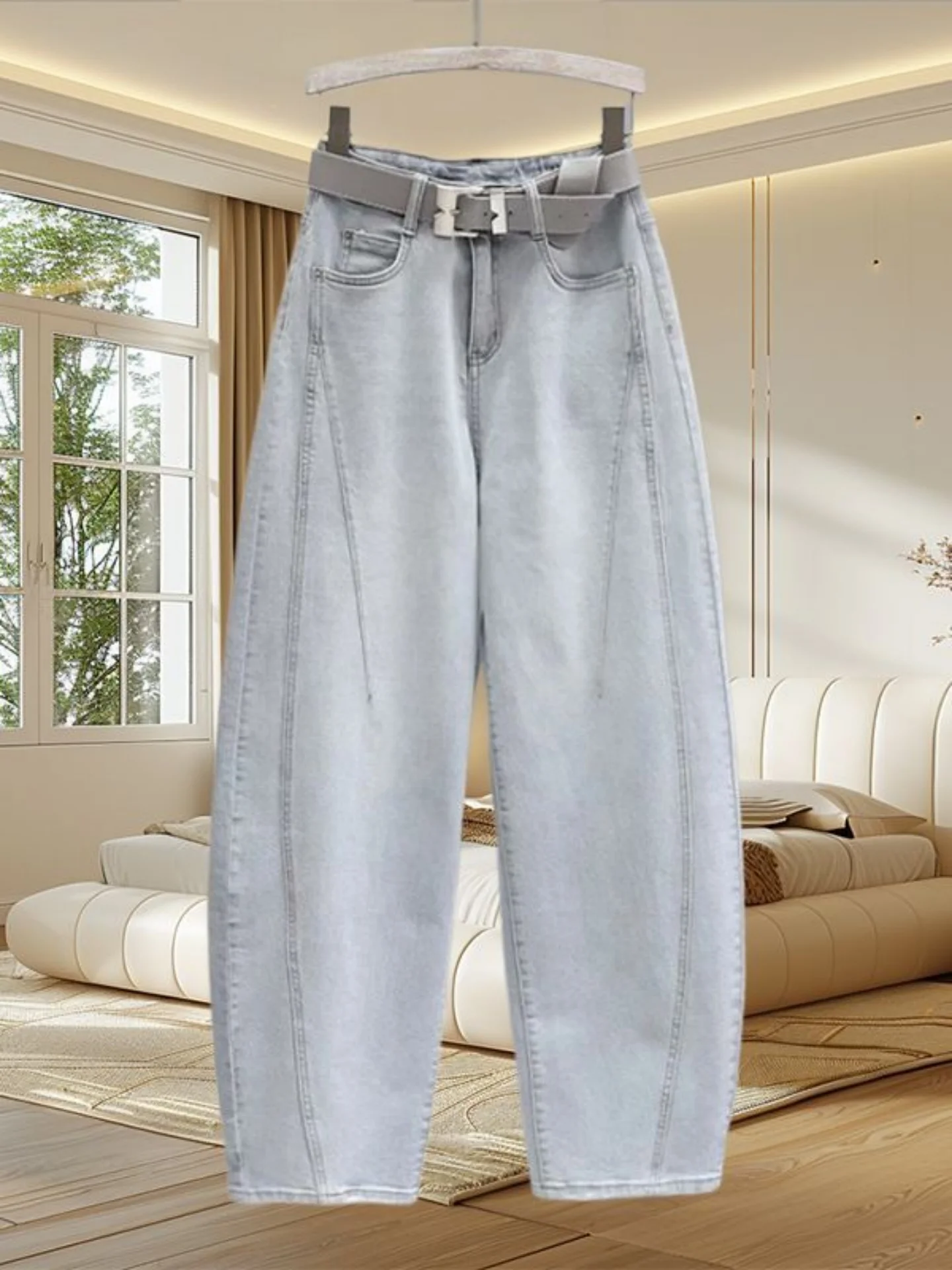 Trendy High Waist Slimming Banana Jeans Women's Curved Knife Pants Spring Summer New Arrival Midi Length Straight Leg Jeans
Trendy High Waist Slimming Banana Jeans Women's Curved Knife Pants Spring Summer New Arrival Midi Length Straight Leg Jeans