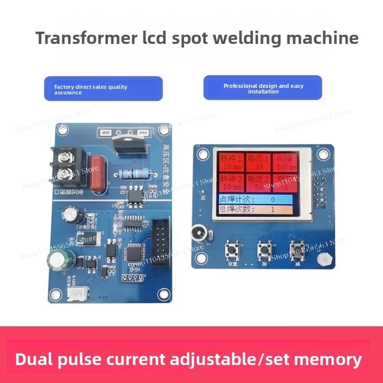 DIY Spot Welder Control Board with Dual Pulse & LCD Display, Adjustable Current Timer Kit for Microwave Transformer Conversion
DIY Spot Welder Control Board with Dual Pulse & LCD Display, Adjustable Current Timer Kit for Microwave Transformer Conversion
