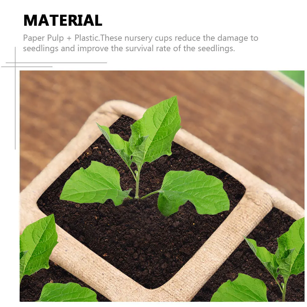 1 set Biodegradable Plant Nursery Cups Garden Seedling Pots Herb Flower Vegetable Planting Containers Eco-Friendly Durable
1 set Biodegradable Plant Nursery Cups Garden Seedling Pots Herb Flower Vegetable Planting Containers Eco-Friendly Durable
