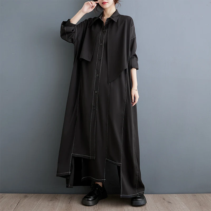 K Sle Свободные большие размеры Лоскутное платье Dr Универсальное утягивающее асимметричное длинное светящееся осеннее женское платье
K Sle Свободные большие размеры Лоскутное платье Dr Универсальное утягивающее асимметричное длинное светящееся осеннее женское платье