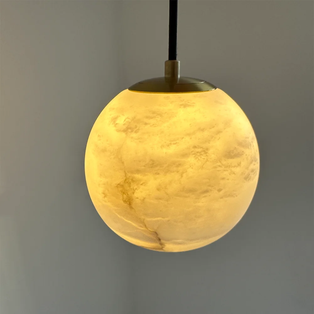 LED Natural Marble Spherical Chandelier Bedroom Bed Hotel Guest Room Restaurant Study Bar Round Copper Pendant Light Fixture
LED Natural Marble Spherical Chandelier Bedroom Bed Hotel Guest Room Restaurant Study Bar Round Copper Pendant Light Fixture