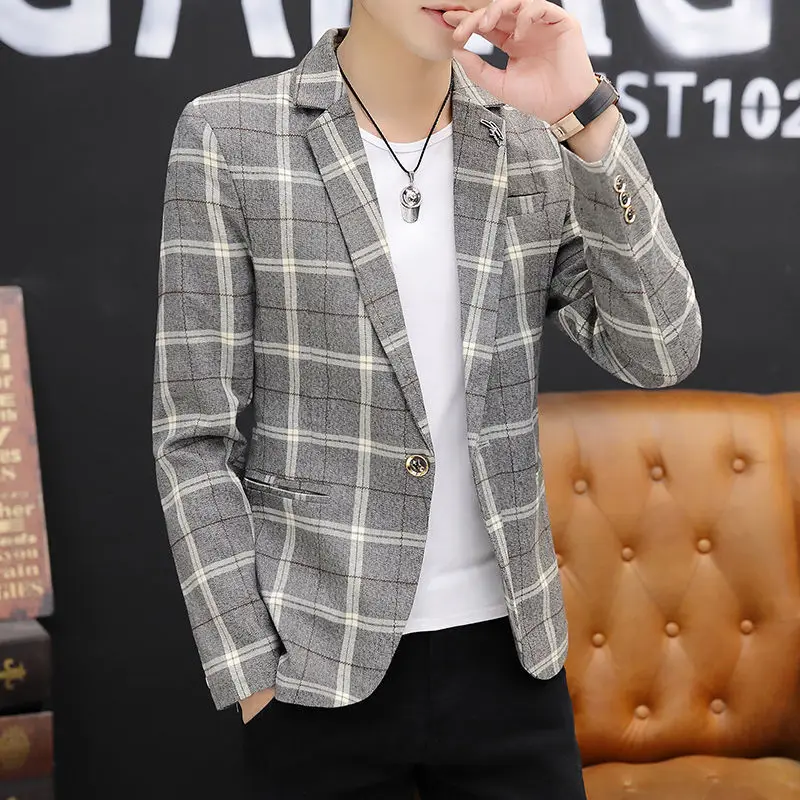 2024 Fashion Brand Men Casual Blazers Autumn New Men's Plaid Trend Suits Coat Business Single Button Wild Jacket E210
2024 Fashion Brand Men Casual Blazers Autumn New Men's Plaid Trend Suits Coat Business Single Button Wild Jacket E210