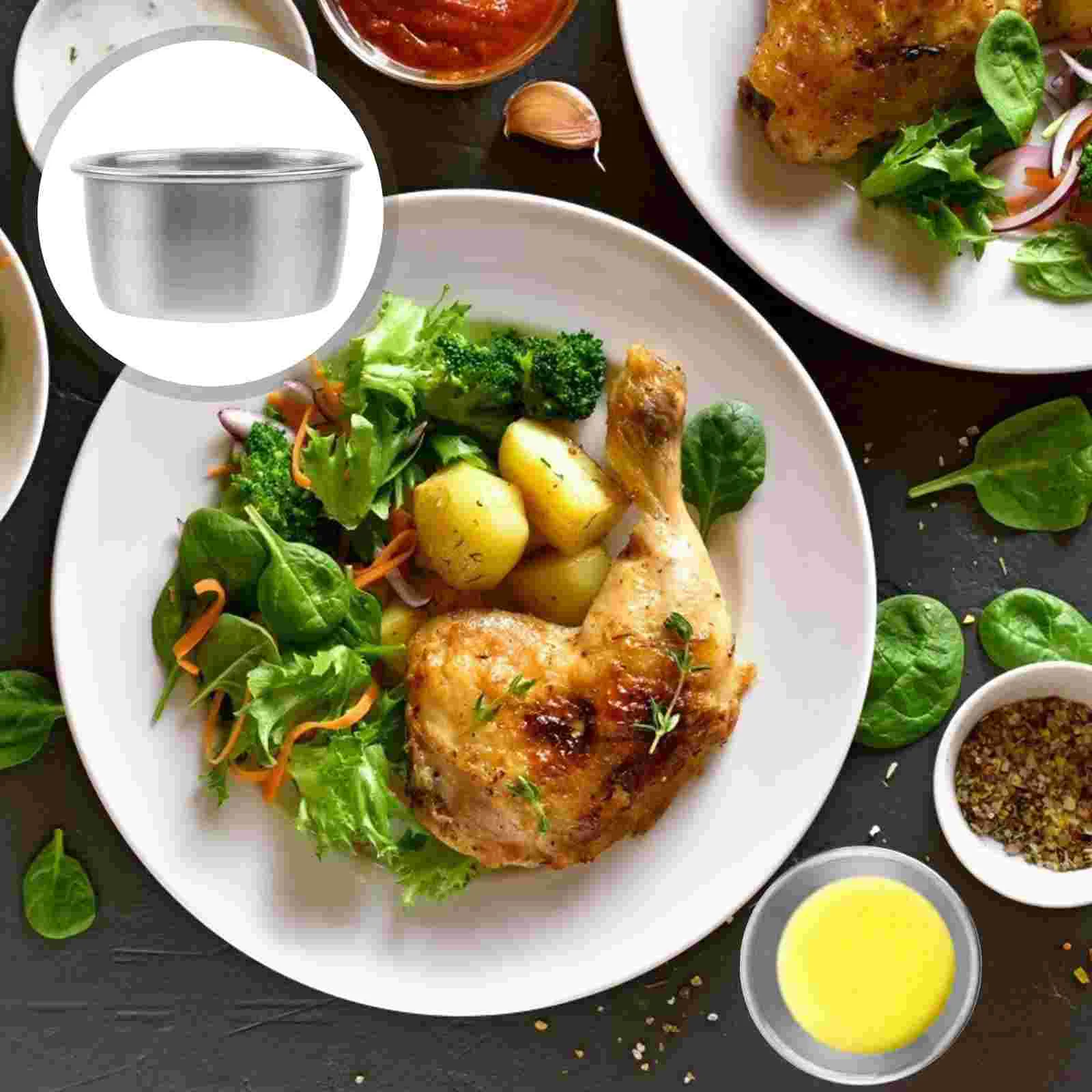 9 Pcs Sauce Containers Seasoning Dish for Kitchen Stianless Steel Food Appetizer Plates Bowl Restaurant Flavor
9 Pcs Sauce Containers Seasoning Dish for Kitchen Stianless Steel Food Appetizer Plates Bowl Restaurant Flavor