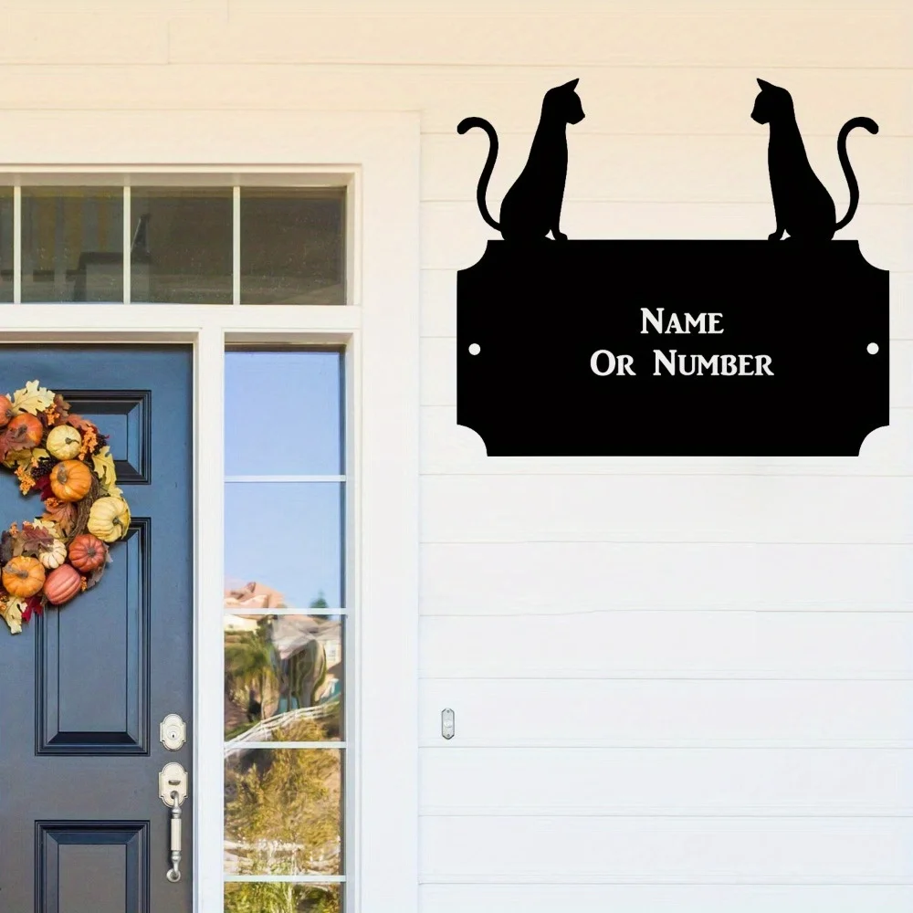 1pc Personalizable Cat - Themed Metal Sign Doubling As House Number Plaque Perfect for Indoor Outdoor Door Garden Lawn Decor
1pc Personalizable Cat - Themed Metal Sign Doubling As House Number Plaque Perfect for Indoor Outdoor Door Garden Lawn Decor