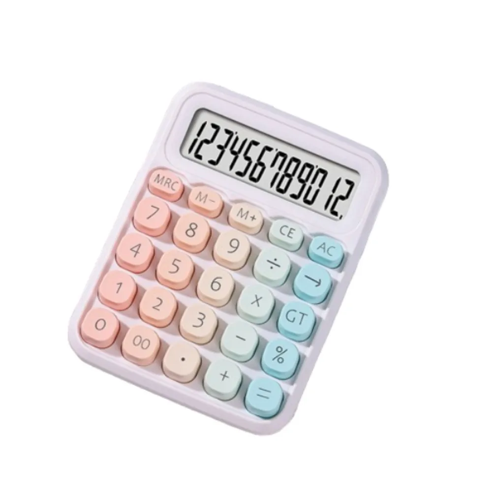 Cute 12 Digits Calculator Large LCD Display Candy Color Finance Calculator Portable Practical Student Calculator
Cute 12 Digits Calculator Large LCD Display Candy Color Finance Calculator Portable Practical Student Calculator