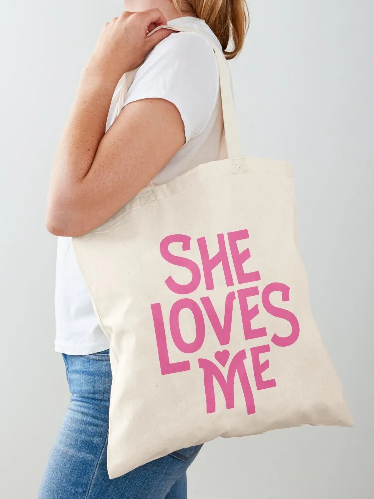 She Loves Me Logo Tote Bag Portable shopping bag Gift bags Women's handbag Canvas bag for women
She Loves Me Logo Tote Bag Portable shopping bag Gift bags Women's handbag Canvas bag for women
