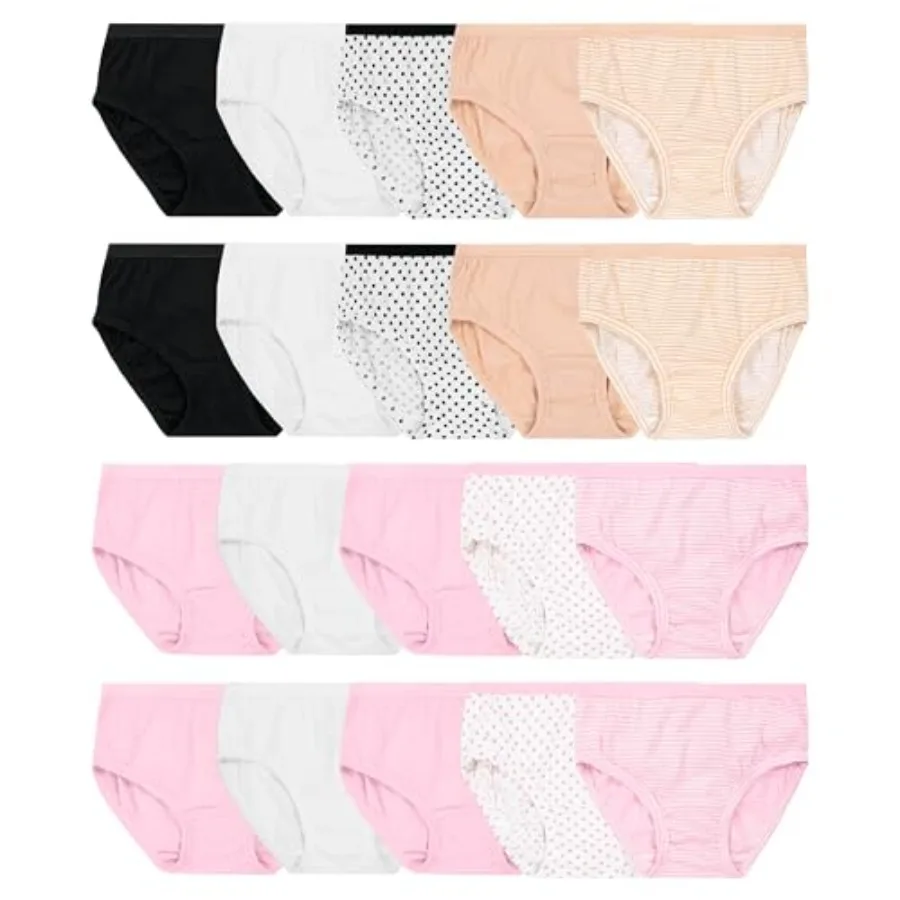 Fruit of the Loom Girls' Cotton Brief Underwear Multipacks
Fruit of the Loom Girls' Cotton Brief Underwear Multipacks