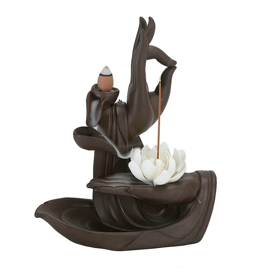 Ceramic Smoke Backflow Incense Burner Holder Buddha Lotus For Home Decoration
Ceramic Smoke Backflow Incense Burner Holder Buddha Lotus For Home Decoration