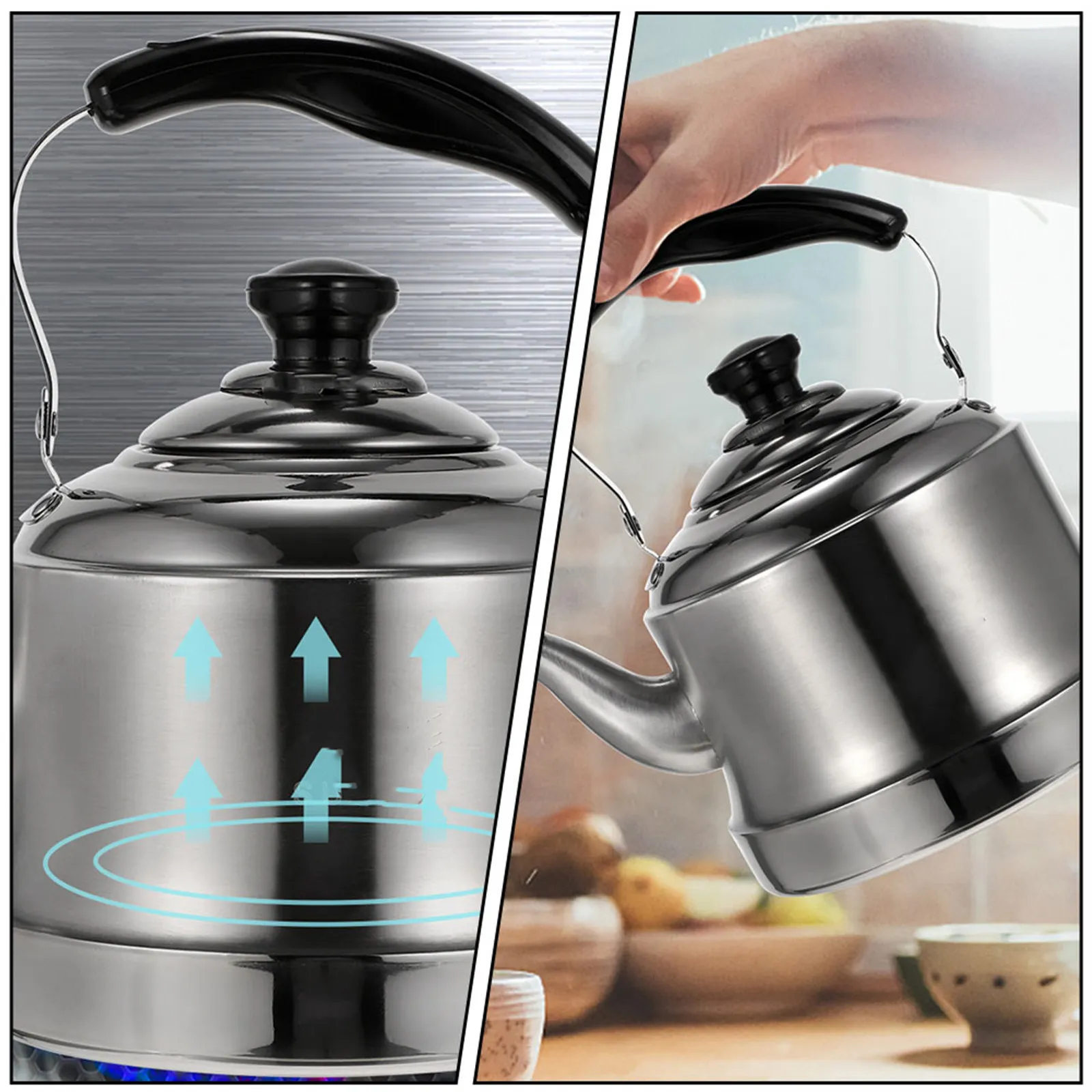 1Pcs Whistling Tea Kettle Stainless Steel Water Boiling Kettle with Anti-Scald Handle for Induction Gas Stove Home Cafe Hotel
1Pcs Whistling Tea Kettle Stainless Steel Water Boiling Kettle with Anti-Scald Handle for Induction Gas Stove Home Cafe Hotel