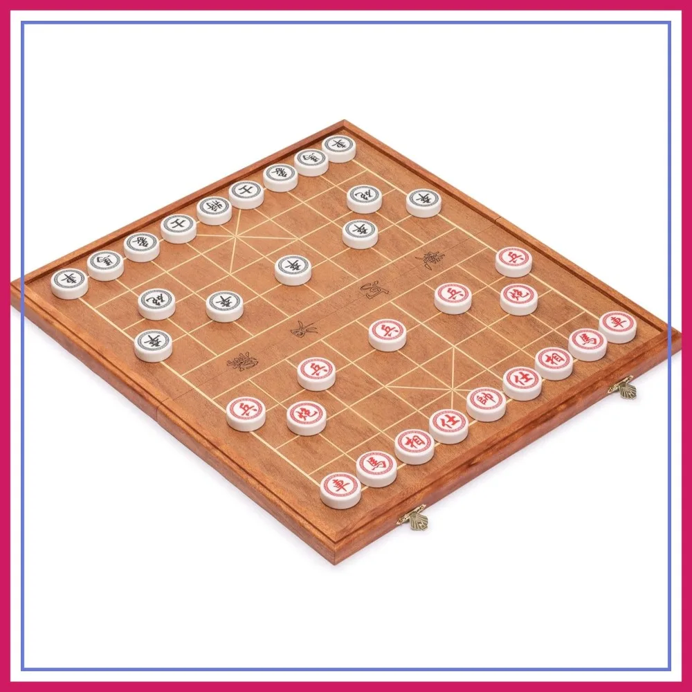 Chinese Chess (Xiangqi) Set with Folding Rosewood Board and Acrylic Pieces, 16.3-Inch
Chinese Chess (Xiangqi) Set with Folding Rosewood Board and Acrylic Pieces, 16.3-Inch