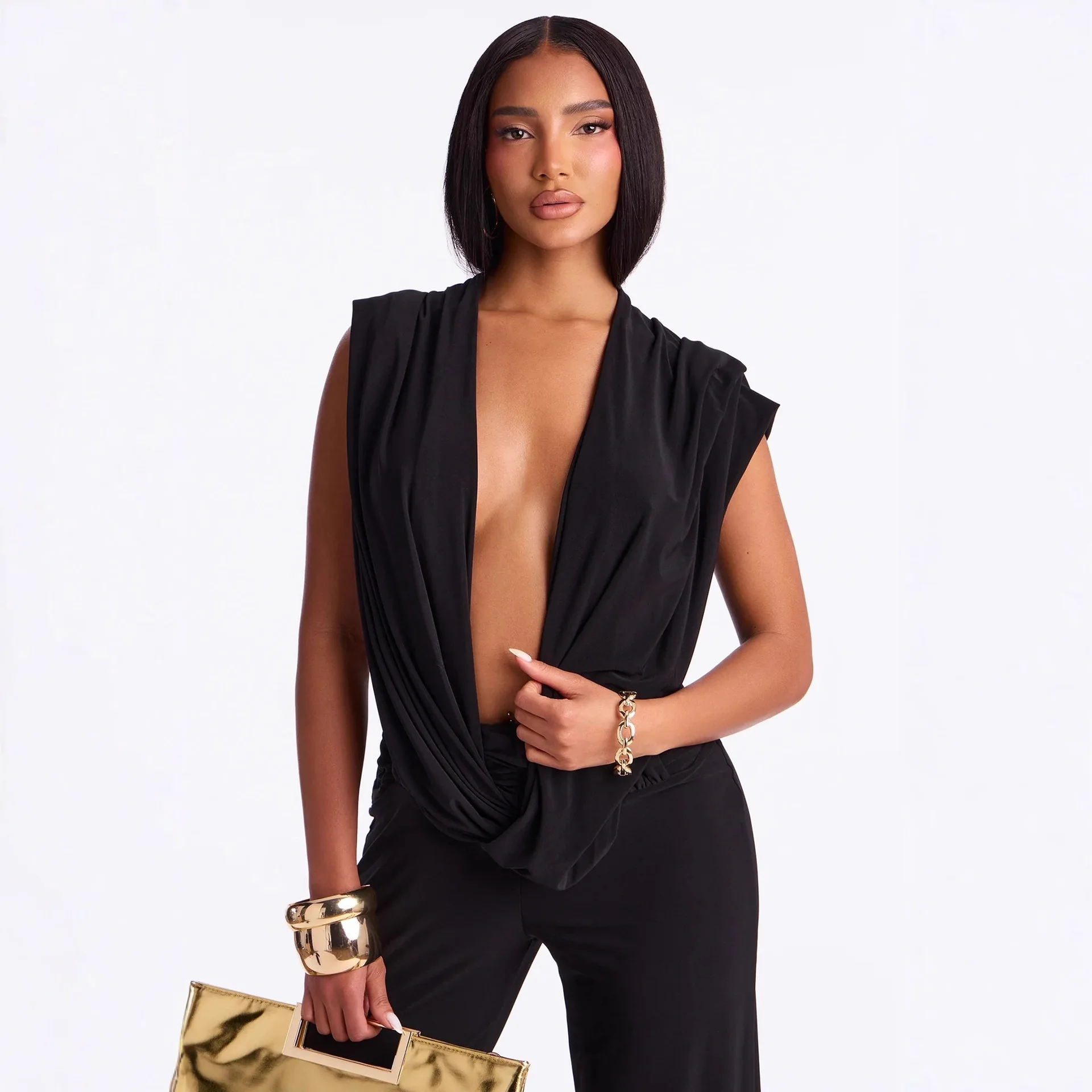 Новая мода INS темперамент однотонный нишевый комбинезон без рукавов с капюшоном и широкими штанинами комбинезон комбинезон
Новая мода INS темперамент однотонный нишевый комбинезон без рукавов с капюшоном и широкими штанинами комбинезон комбинезон