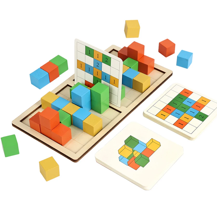 Kids Wooden 3D Cube Building Blocks Puzzle Spatial Thinking Educational Montessori Math Stacking Learning Toy
Kids Wooden 3D Cube Building Blocks Puzzle Spatial Thinking Educational Montessori Math Stacking Learning Toy