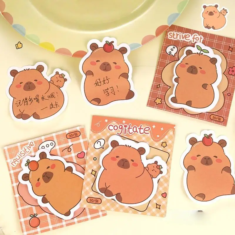 30 Sheets Capybara Sticky Notes For Cute Students Self Adhesive Note Pad Capibala Message N Times Postnotes Cartoon Book
30 Sheets Capybara Sticky Notes For Cute Students Self Adhesive Note Pad Capibala Message N Times Postnotes Cartoon Book