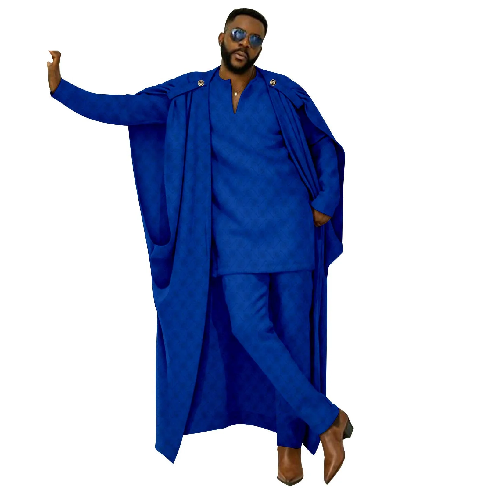 High Quality African Men Traditional Clothing 3 Piece Set Dashiki Shirt+Ankara Pants Agbada Robe Heritage Outfits African Suits
High Quality African Men Traditional Clothing 3 Piece Set Dashiki Shirt+Ankara Pants Agbada Robe Heritage Outfits African Suits
