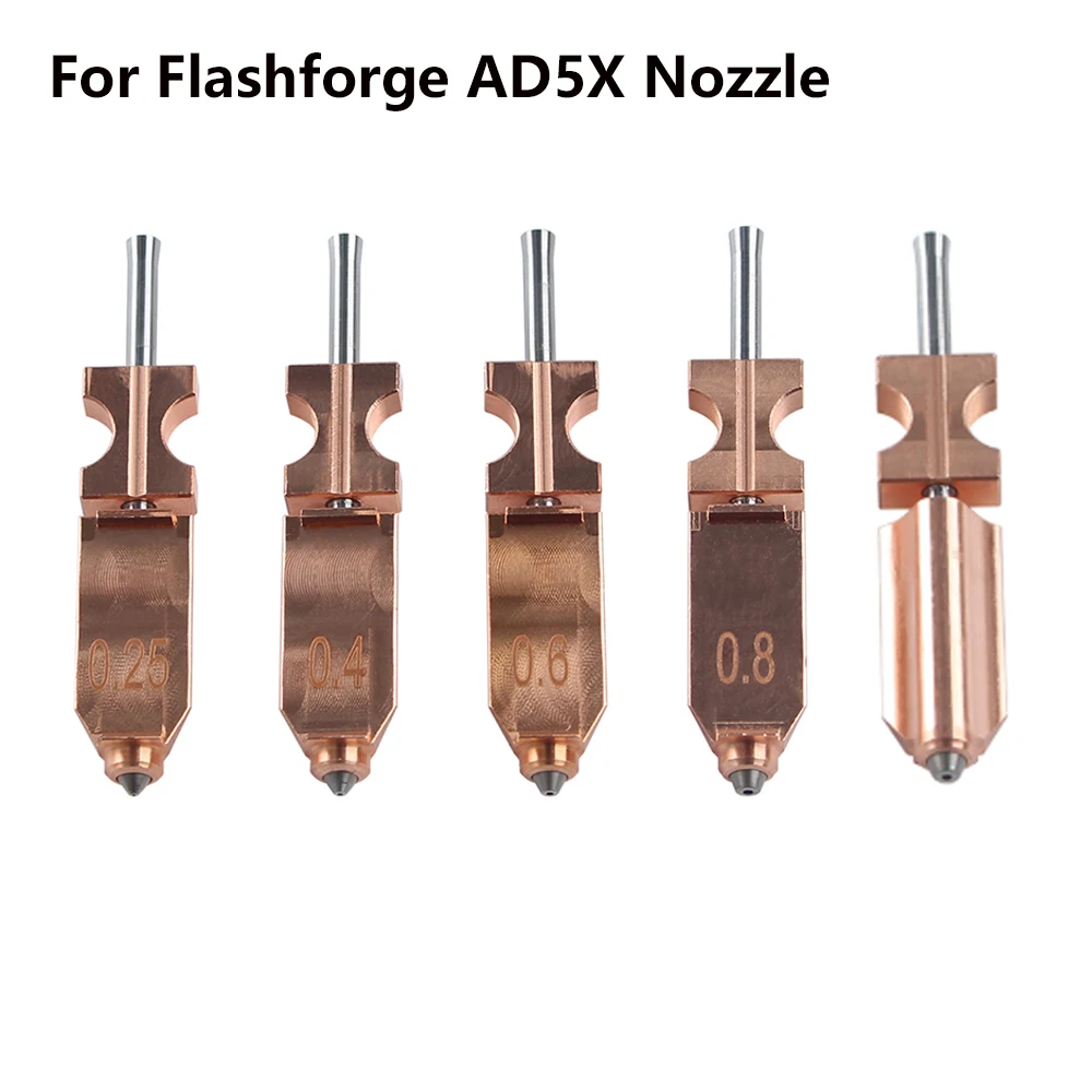1 PCS Nozzle For Flashforge AD5X New Upgraded Hardened Steel Hotend Nozzles 0.25/0.4/0.6/0.8mm 3D Printer Replacement Parts
1 PCS Nozzle For Flashforge AD5X New Upgraded Hardened Steel Hotend Nozzles 0.25/0.4/0.6/0.8mm 3D Printer Replacement Parts
