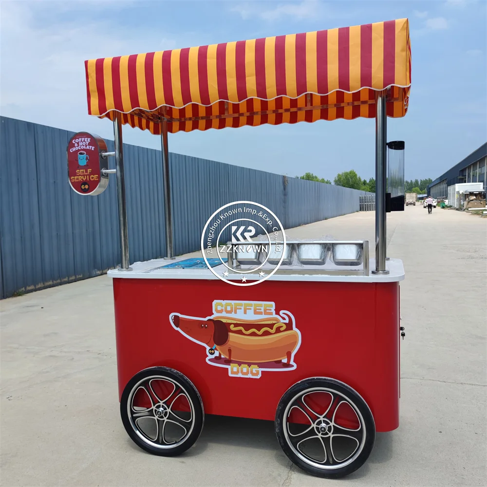 Outdoor Portable Food Cart Mobile Street Pancake Snack Kiosk Urban Refrigerated Ice Cream Cart For Market Events
Outdoor Portable Food Cart Mobile Street Pancake Snack Kiosk Urban Refrigerated Ice Cream Cart For Market Events